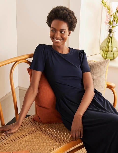 Lucinda Midikleid aus Jersey - Navy Lucinda Midikleid aus Jersey - Navy