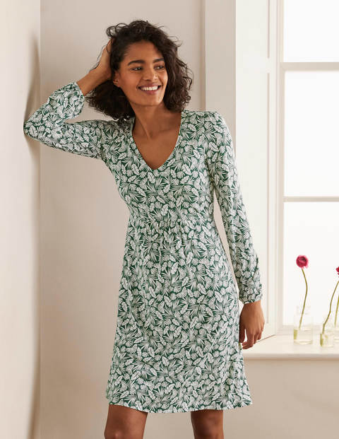 Hattie Jersey Dress - Palm Leaf, Palm Hattie Jersey Dress - Palm Leaf, Palm
