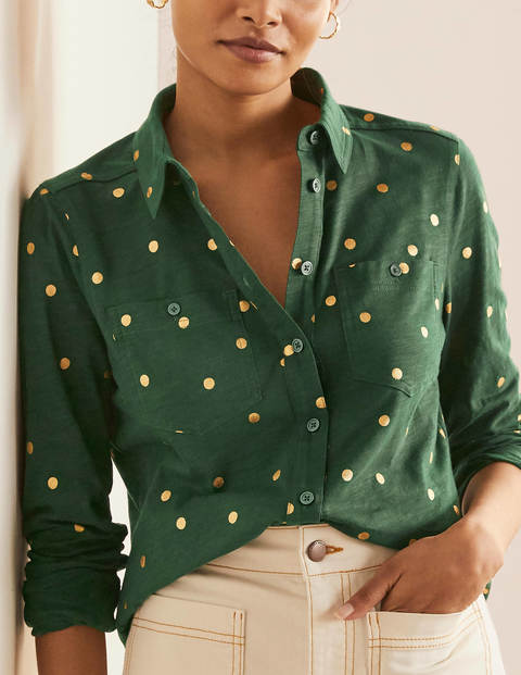 Chemise Authentic en jersey - Palm Leaf, Polka Dot Chemise Authentic en jersey - Palm Leaf, Polka Dot