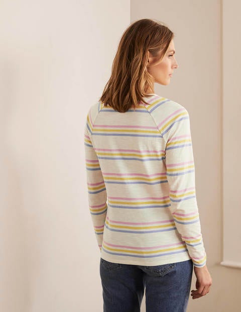 Lorna Baseball Jersey Tee - Multi Stripe Lorna Baseball Jersey Tee - Multi Stripe