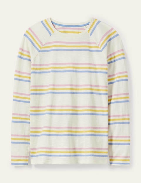 Lorna Baseball Jersey Tee - Multi Stripe Lorna Baseball Jersey Tee - Multi Stripe