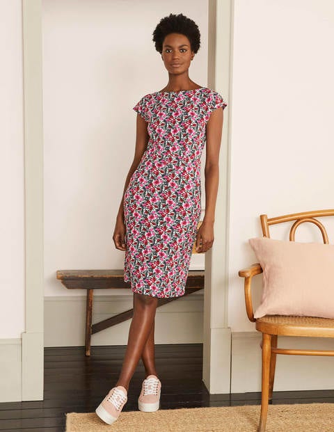 Florrie Jersey Dress - Ivory, Safari Floral Florrie Jersey Dress - Ivory, Safari Floral