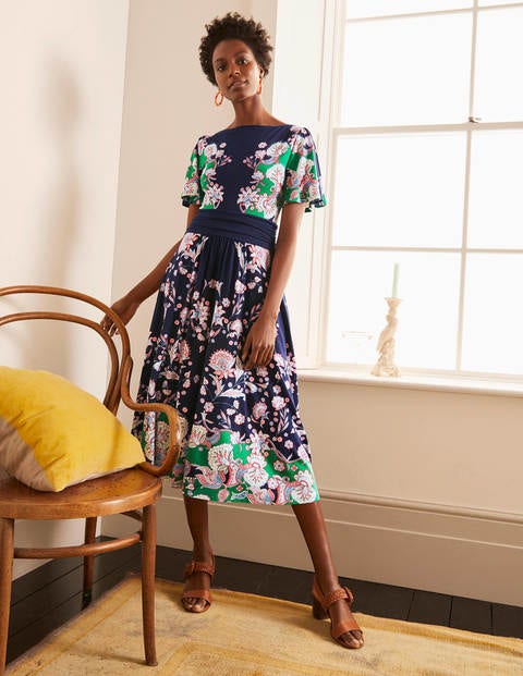 Rosemary Jersey-Midikleid - Navy, Zaubergarten Rosemary Jersey-Midikleid - Navy, Zaubergarten