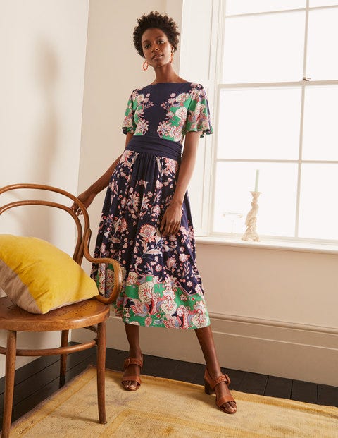 Rosemary Jersey-Midikleid - Navy, Zaubergarten Rosemary Jersey-Midikleid - Navy, Zaubergarten