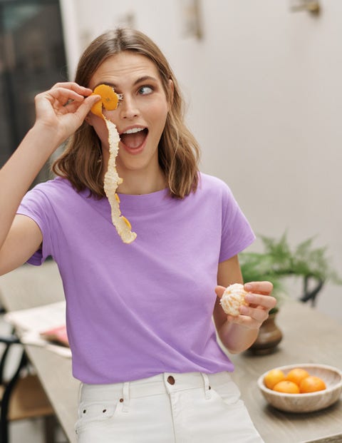 Supersoft Slash Neck Tee - Cool Violet Supersoft Slash Neck Tee - Cool Violet