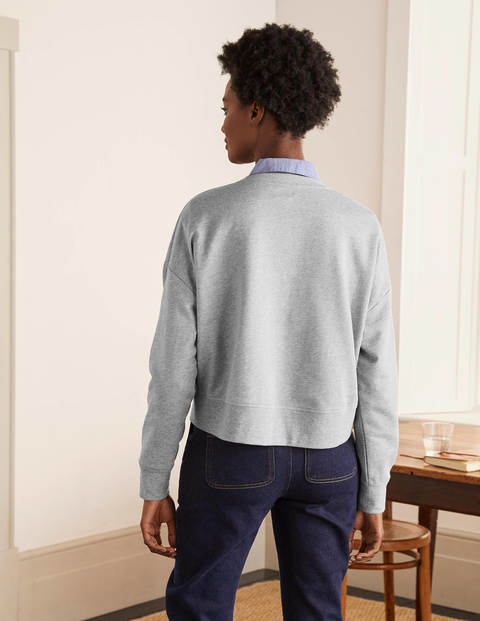 Cropped Sweatshirt - Grey Marl Cropped Sweatshirt - Grey Marl