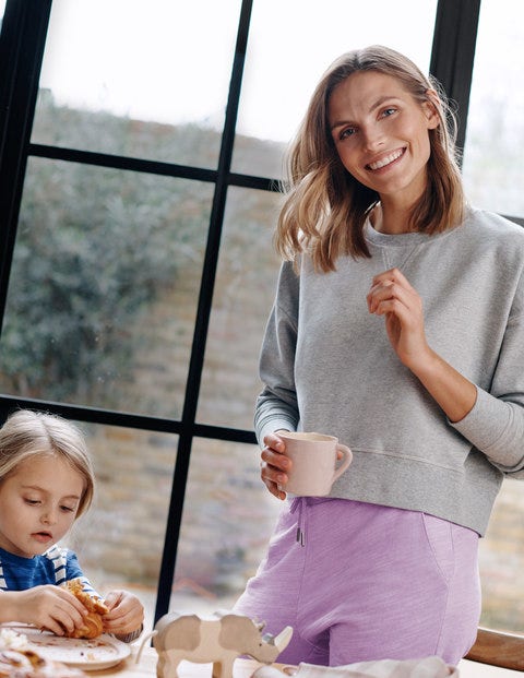 Cropped Sweatshirt - Grey Marl Cropped Sweatshirt - Grey Marl