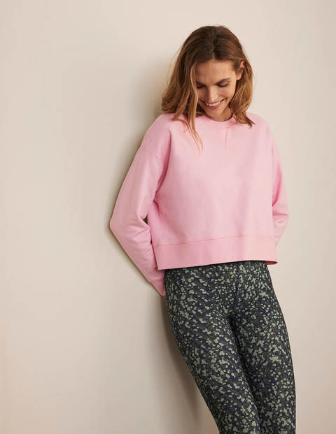 Kurz geschnittenes Sweatshirt - Frühlingsblütenrosa Kurz geschnittenes Sweatshirt - Frühlingsblütenrosa