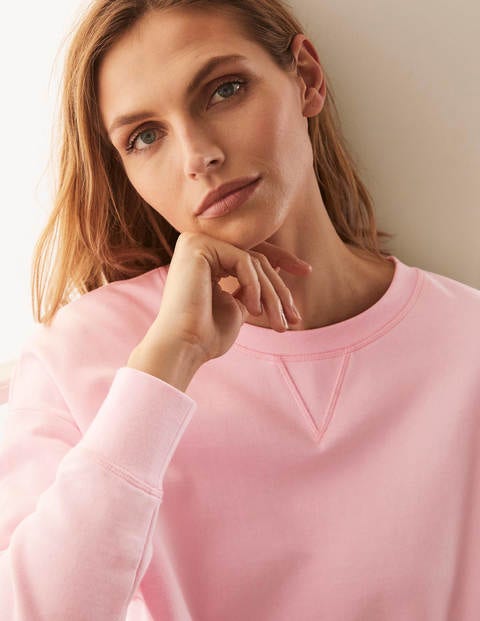 Kurz geschnittenes Sweatshirt - Frühlingsblütenrosa Kurz geschnittenes Sweatshirt - Frühlingsblütenrosa