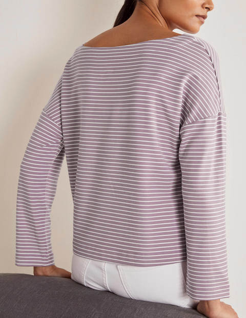 Katrina Jersey Top - Heather/ Ivory Katrina Jersey Top - Heather/ Ivory