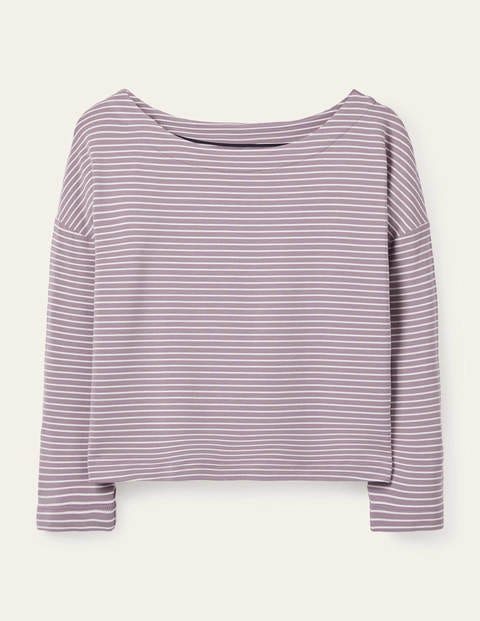 Katrina Jersey Top - Heather/ Ivory Katrina Jersey Top - Heather/ Ivory