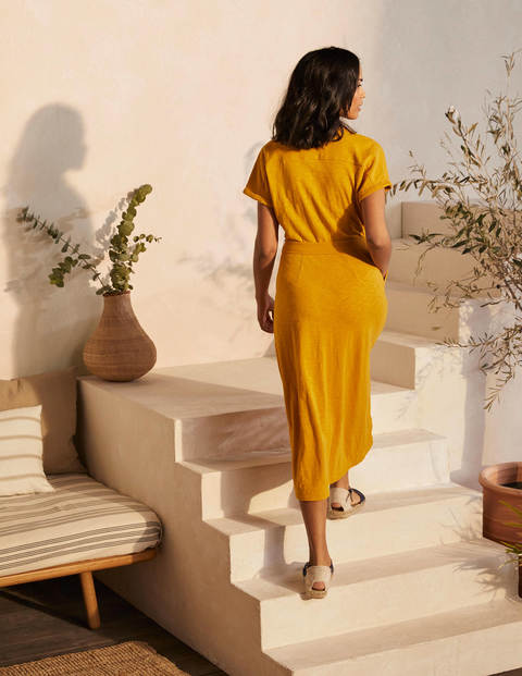 Thomasina Jersey Shirt Dress - Tuscan Sun Thomasina Jersey Shirt Dress - Tuscan Sun