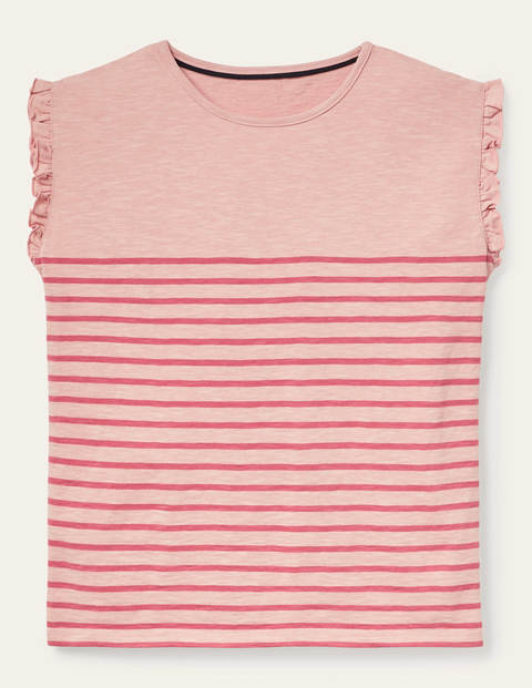 Faye Jersey Top - Milkshake/ Dusty Red Faye Jersey Top - Milkshake/ Dusty Red