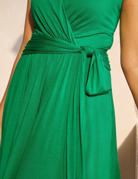 Robe portefeuille Evangeline en jersey - Vert printemps Robe portefeuille Evangeline en jersey - Vert printemps