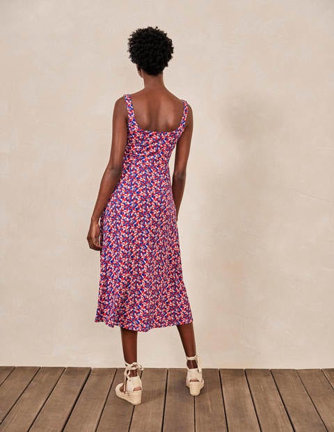 Petronella Jersey Dress - Milkshake, Flamingo Splash Petronella Jersey Dress - Milkshake, Flamingo Splash