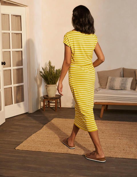 Robe T-shirt Odile en jersey - Rayé chartreuse/ivoire Robe T-shirt Odile en jersey - Rayé chartreuse/ivoire