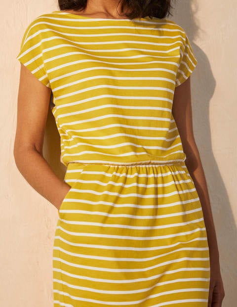 Robe T-shirt Odile en jersey - Rayé chartreuse/ivoire Robe T-shirt Odile en jersey - Rayé chartreuse/ivoire