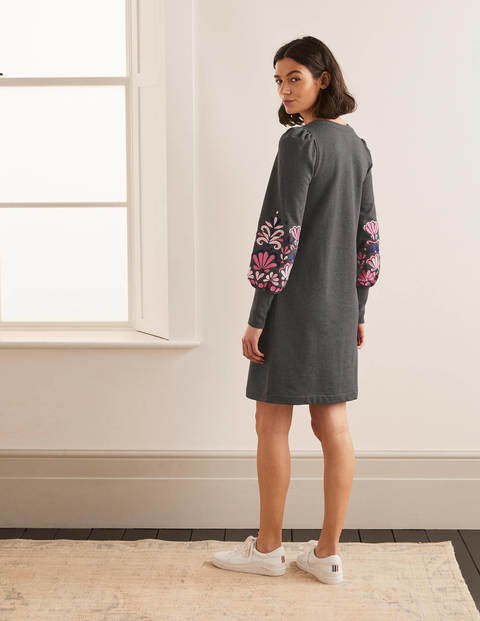 Romona Sweatshirt Dress - Charcoal Marl Romona Sweatshirt Dress - Charcoal Marl