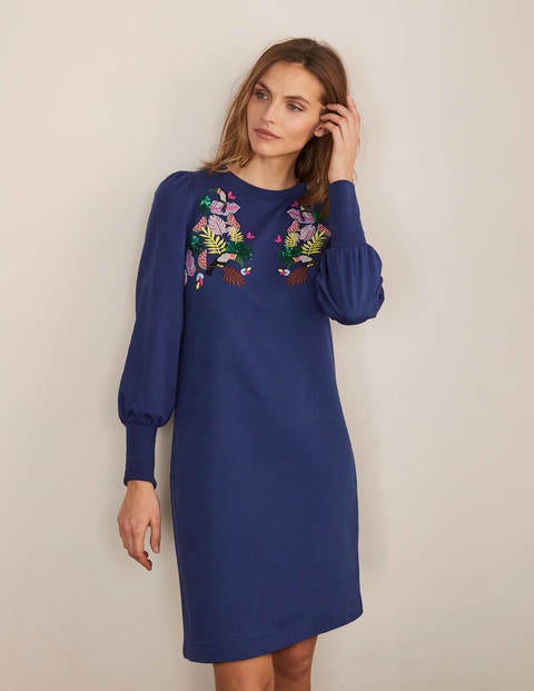 Romona Sweatshirt Dress - Mariner Blue