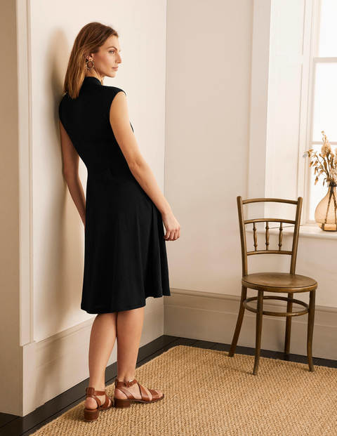 Althea Jersey Shirt Dress - Black Althea Jersey Shirt Dress - Black