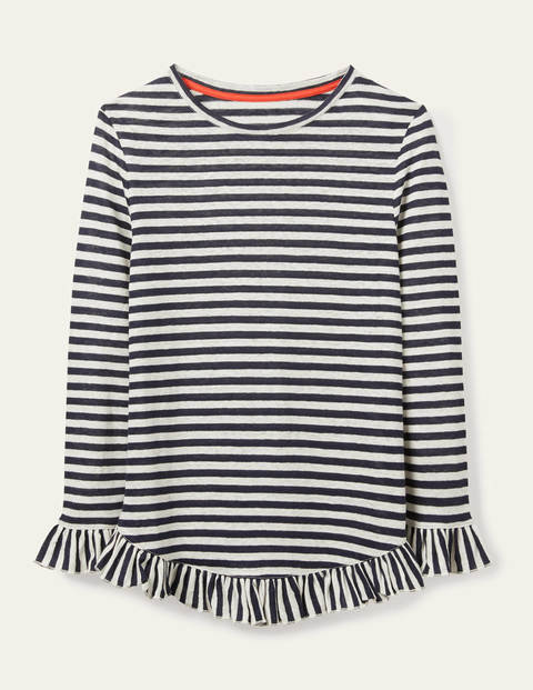 Dorothy Linen Jersey Top - Navy/ Ivory Dorothy Linen Jersey Top - Navy/ Ivory