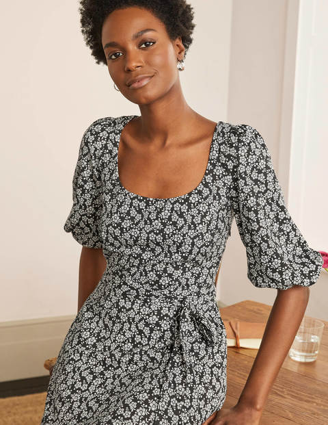 cherry print midi dress