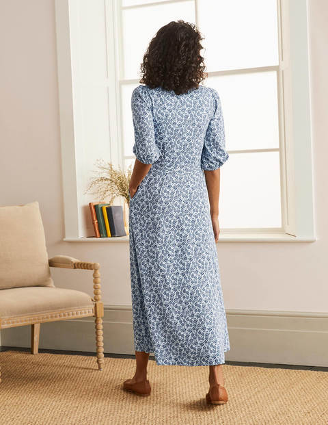 Sophie Jersey Midi Dress - Surf, Cherry Blossom Sophie Jersey Midi Dress - Surf, Cherry Blossom