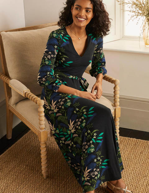 Jodie Jersey Maxi Dress - Black, Safari Fern Jodie Jersey Maxi Dress - Black, Safari Fern