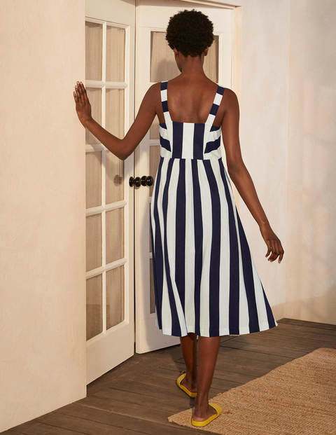 Lucy Jersey Stripe Dress - Navy and Ivory Stripe Lucy Jersey Stripe Dress - Navy and Ivory Stripe