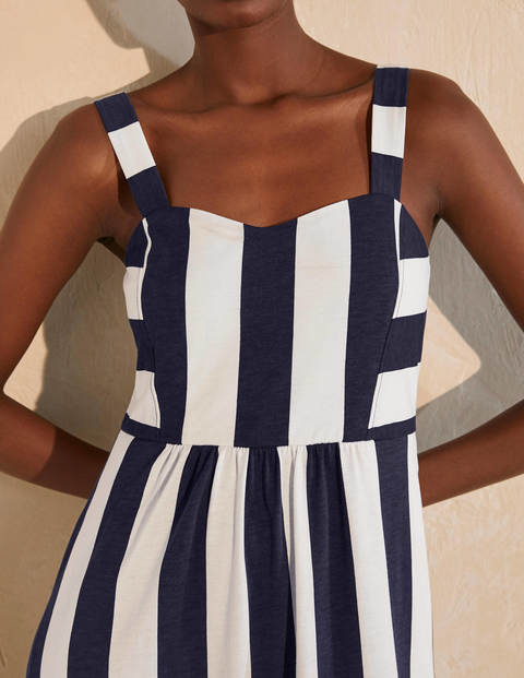 Lucy Jersey Stripe Dress - Navy and Ivory Stripe Lucy Jersey Stripe Dress - Navy and Ivory Stripe
