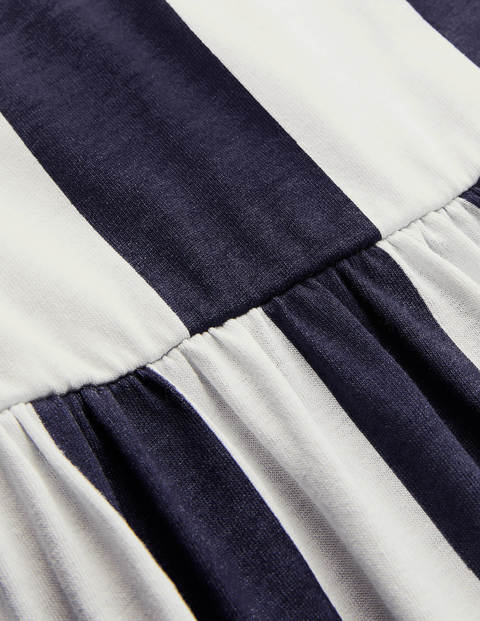 Lucy Jersey Stripe Dress - Navy and Ivory Stripe Lucy Jersey Stripe Dress - Navy and Ivory Stripe