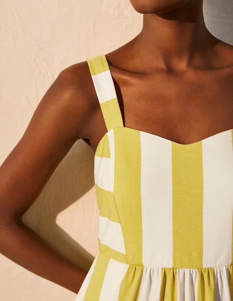 Lucy Jersey Stripe Dress - Chartreuse Ivory Stripe Lucy Jersey Stripe Dress - Chartreuse Ivory Stripe