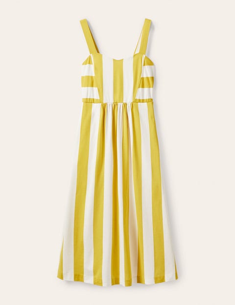 Lucy Jersey Stripe Dress - Chartreuse Ivory Stripe Lucy Jersey Stripe Dress - Chartreuse Ivory Stripe