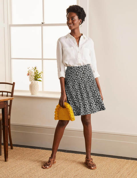 Julie Skirt - Black, Cherry Blossom Julie Skirt - Black, Cherry Blossom