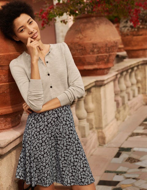 Julie Skirt - Black, Cherry Blossom Julie Skirt - Black, Cherry Blossom