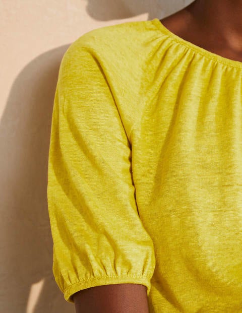 Tabitha Linen Jersey Top - Chartreuse Tabitha Linen Jersey Top - Chartreuse