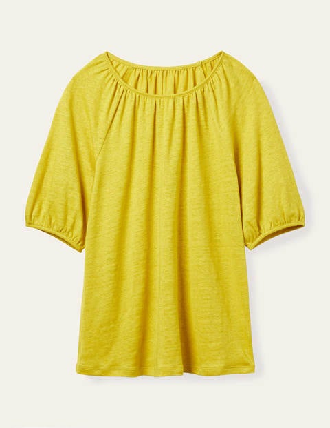 Tabitha Linen Jersey Top - Chartreuse Tabitha Linen Jersey Top - Chartreuse