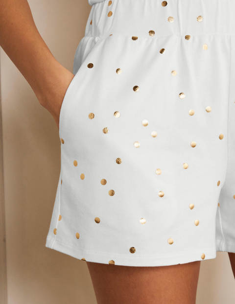 Emma Pyjama Shorts - Ivory, Scattered Spot Emma Pyjama Shorts - Ivory, Scattered Spot