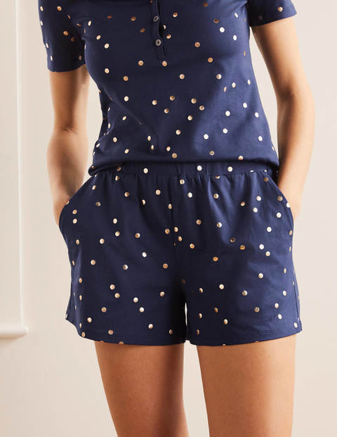Emma Pajama Shorts - Navy, Scattered Spot Emma Pajama Shorts - Navy, Scattered Spot