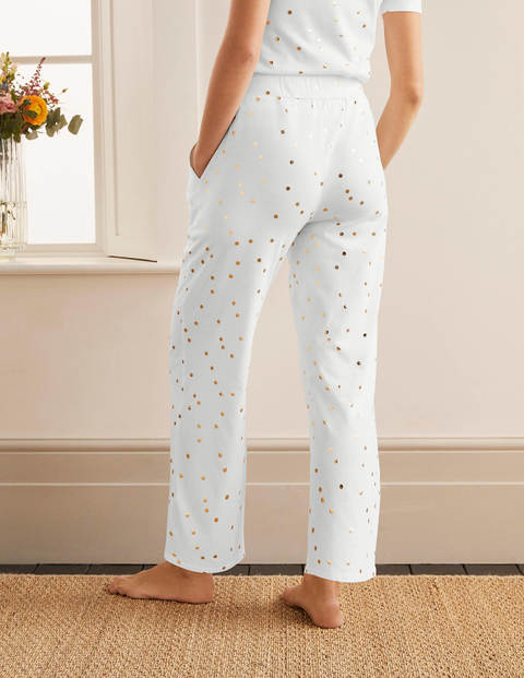 Emma Pyjama Bottoms - Ivory, Scattered Spot Emma Pyjama Bottoms - Ivory, Scattered Spot