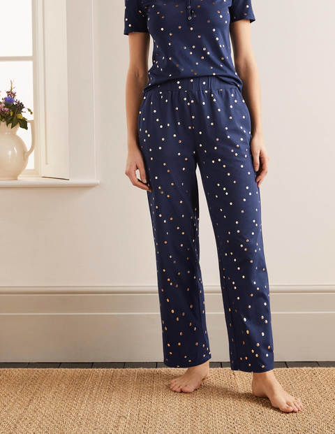 Emma Pyjama Bottoms - Navy, Scattered Spot Emma Pyjama Bottoms - Navy, Scattered Spot