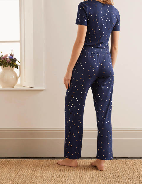 Emma Pyjama Bottoms - Navy, Scattered Spot Emma Pyjama Bottoms - Navy, Scattered Spot