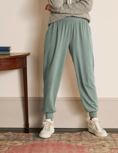 Harems-Jogginghose aus Jersey - Erlengrün Harems-Jogginghose aus Jersey - Erlengrün