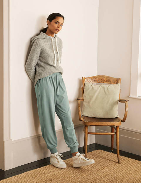 Harems-Jogginghose aus Jersey - Erlengrün Harems-Jogginghose aus Jersey - Erlengrün