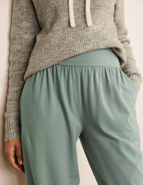 Harems-Jogginghose aus Jersey - Erlengrün Harems-Jogginghose aus Jersey - Erlengrün