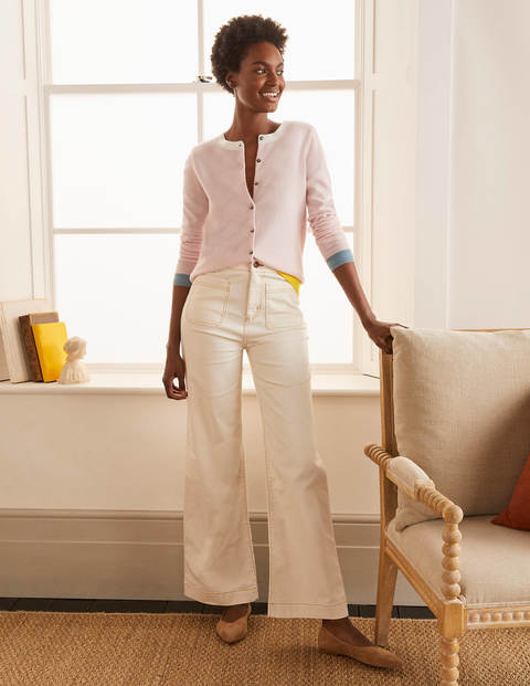 Cashmere Crew Cardigan - Milkshake Cashmere Crew Cardigan - Milkshake