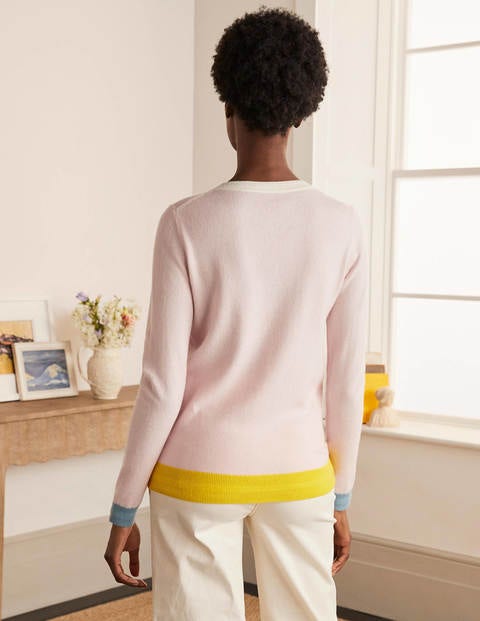 Cashmere Crew Cardigan - Milkshake Cashmere Crew Cardigan - Milkshake