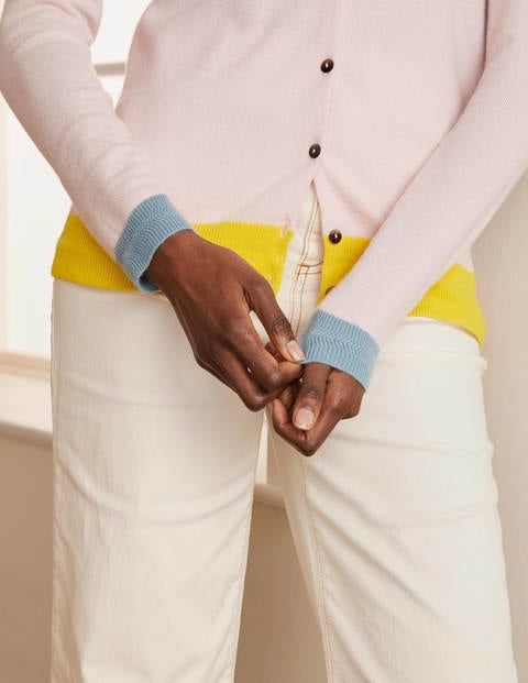 Cashmere Crew Cardigan - Milkshake Cashmere Crew Cardigan - Milkshake