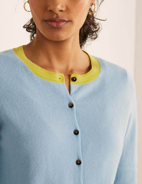 Cashmere Crop Cardigan - Surf Cashmere Crop Cardigan - Surf