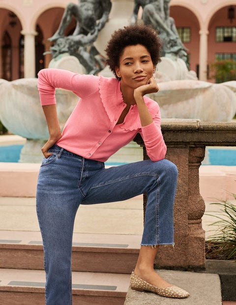 Abercorn Cardigan mit Muschelsaum - Azalee Abercorn Cardigan mit Muschelsaum - Azalee